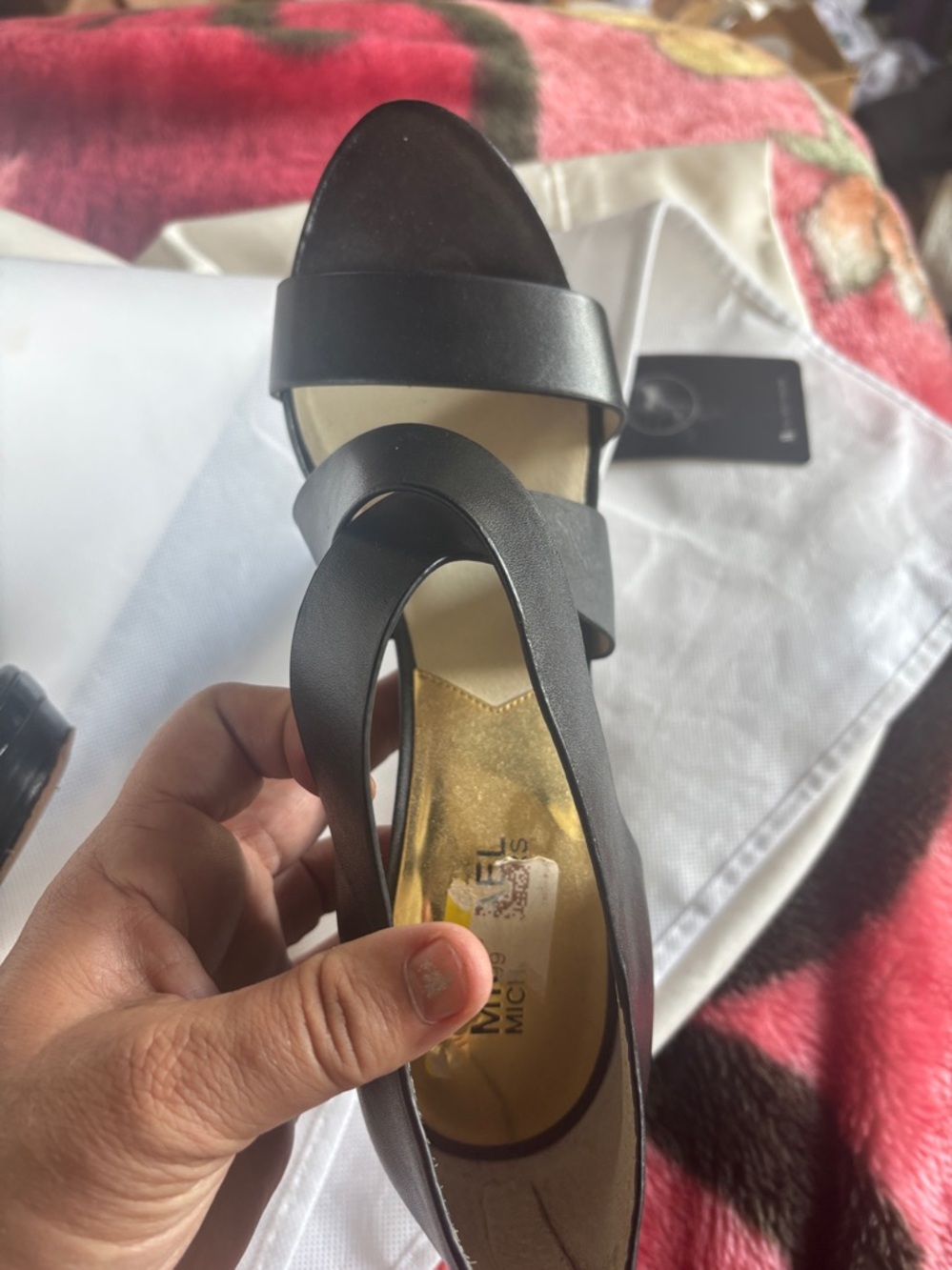 Elegant Black High-Heel Platform Sandals - Women's Michael Kors size 10 - Picture 2 of 2